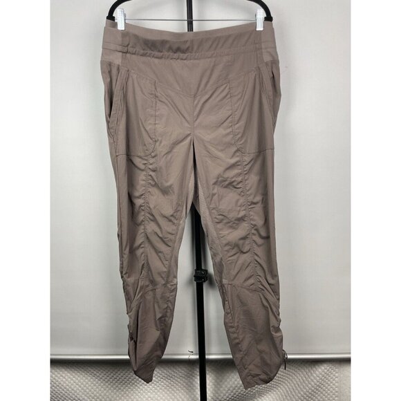 Indygena Nakato Crop Capri Taupe Brown Hiking Outdoor Athletic Pull On Pants XL - Picture 1 of 9
